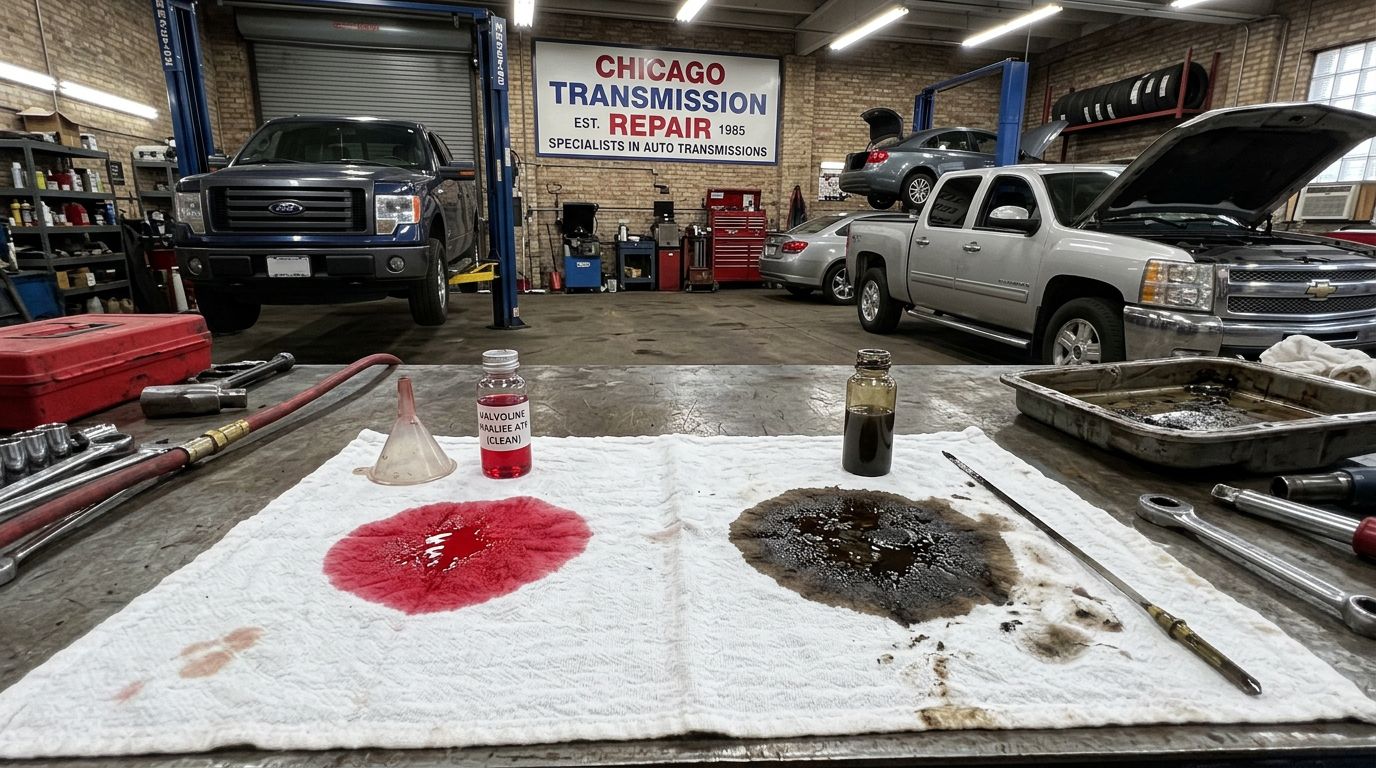 $89 Transmission Fluid Change Arlington Heights Fluid Change + Inspection offer photo at Arlington Heights Transmission