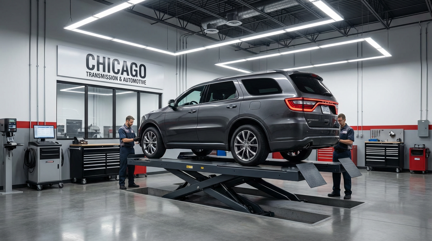 Experienced mechanic servicing Dodge CHALLENGER transmission - Arlington Heights Transmission