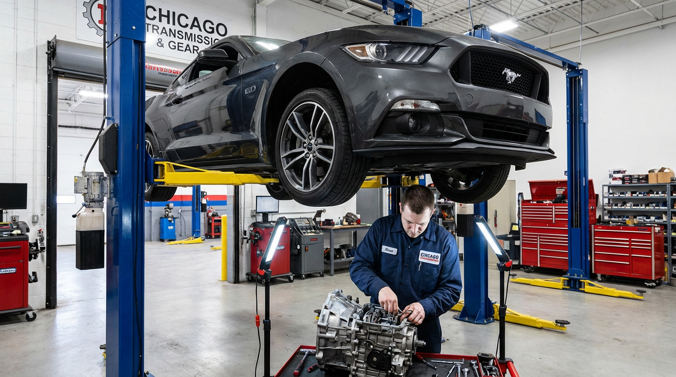 Experienced mechanic servicing Ford EXPLORER transmission - Arlington Heights Transmission