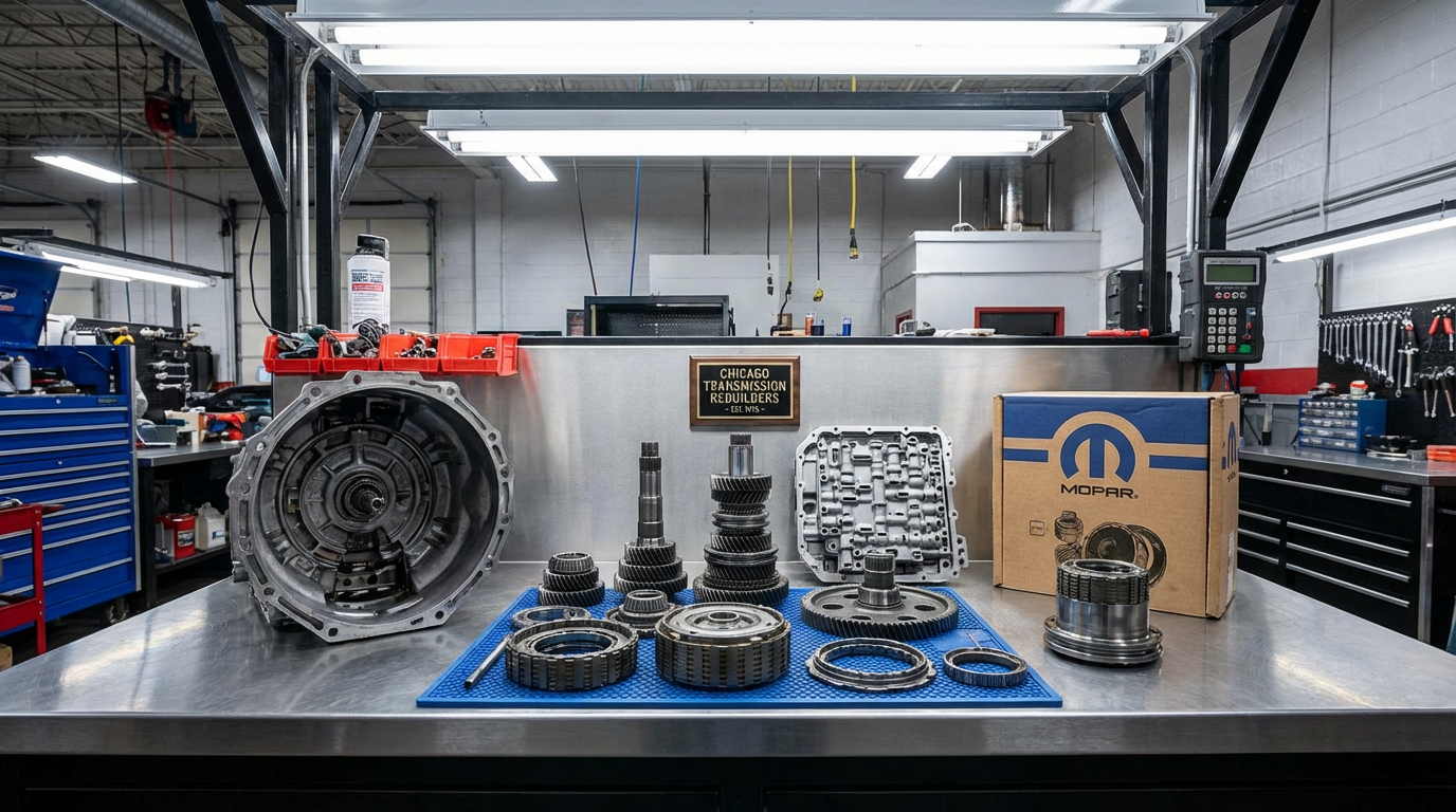 Transmission repair specialist diagnosing transmission rebuild vs replacement in Arlington Heights IL