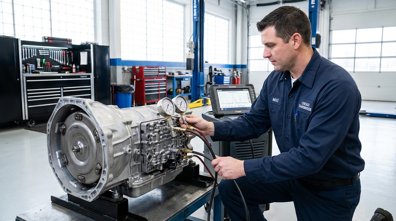 Arlington Heights Transmission technician working on p0756 - Arlington Heights
