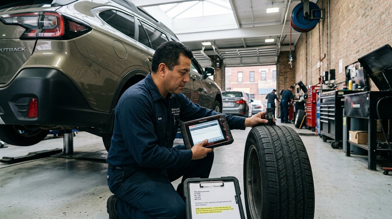 Driveshaft Repair Arlington Heights symptoms checked on a vehicle in Arlington Heights
