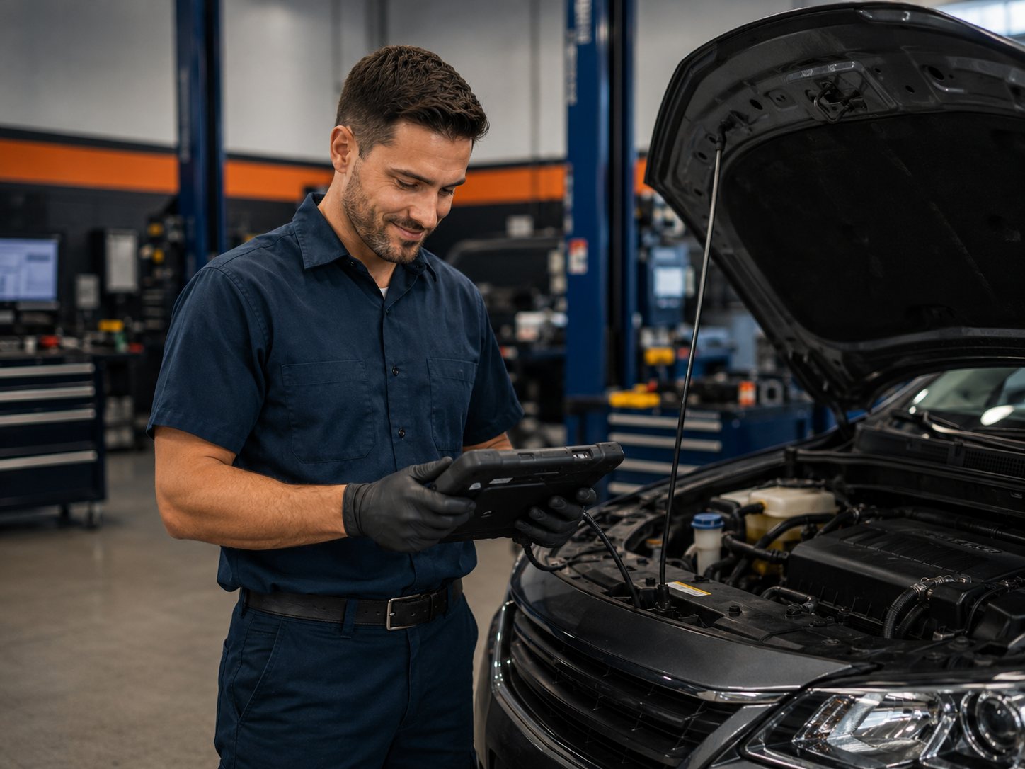 Underhood scan and diagnostic process for transmission warning lights for Contact Arlington Heights Transmission