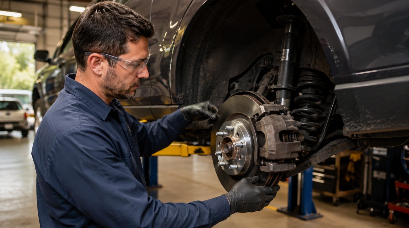 Brake Repair Arlington Heights warning signs inspected in Arlington Heights
