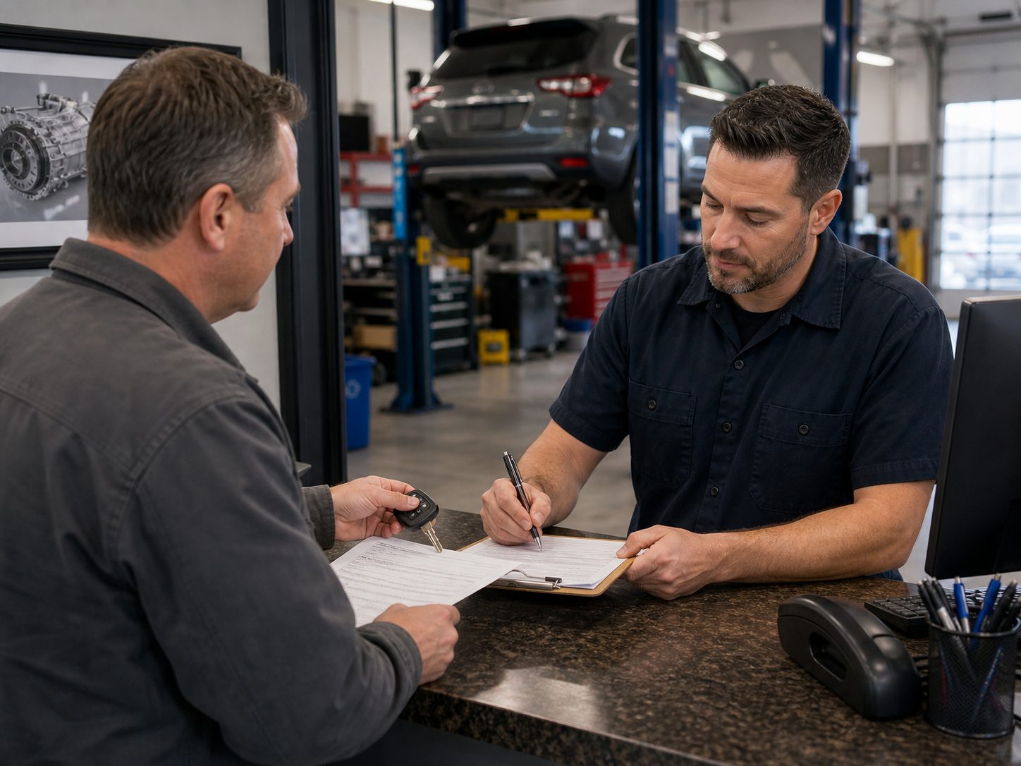 Mount Prospect transmission repair intake for symptoms, mileage, and prior estimates