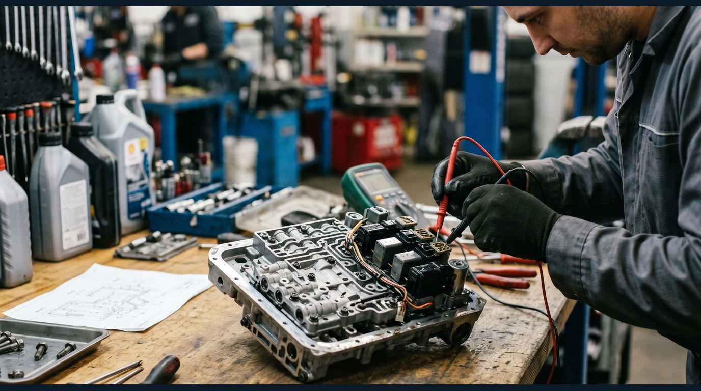 transmission hard-parts and valve-body parts layout for We Buy Cars and Transmissions repair plan