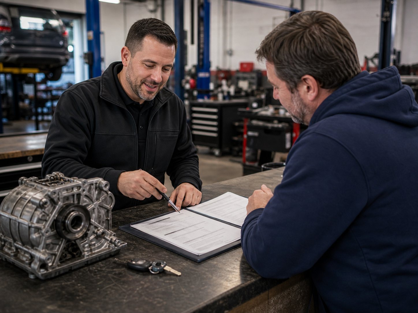 Written warranty review after qualifying transmission rebuild work in Arlington Heights