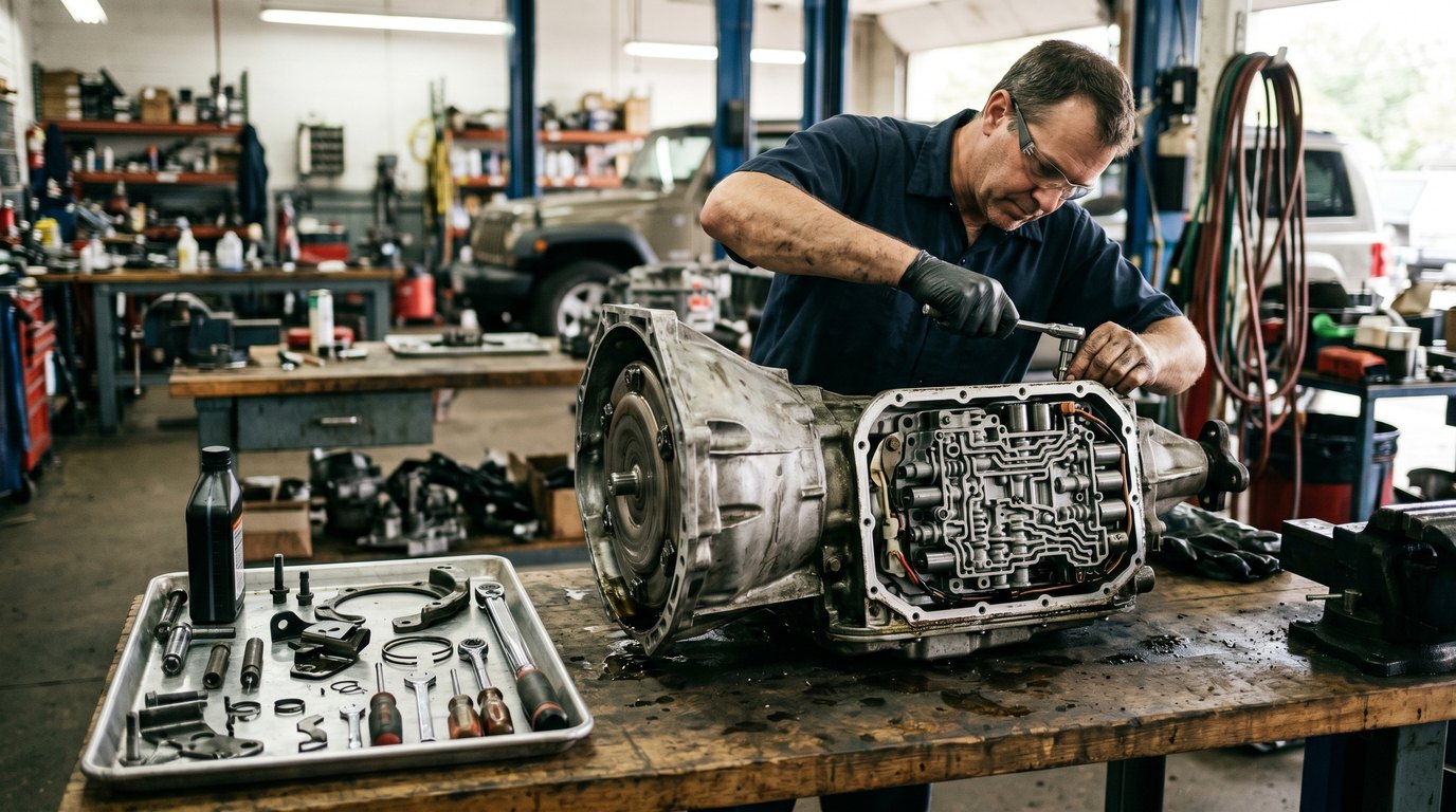 Mopar 45RFE hard-parts and valve body inspection for Chrysler Voyager inspection