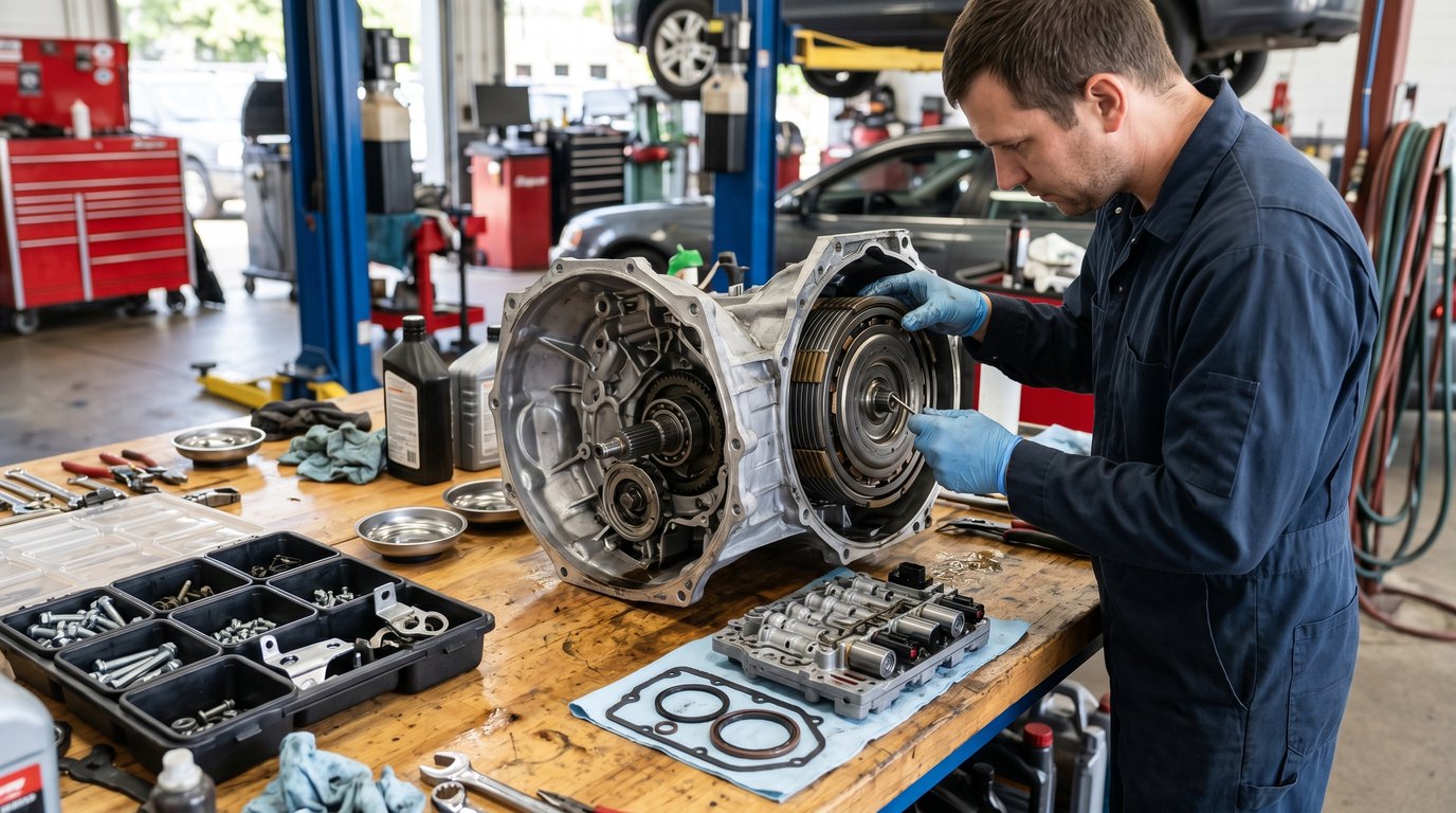 GM 6T40 front wheel drive transmission repair inspection for GMC Acadia transmission repair in Arlington Heights