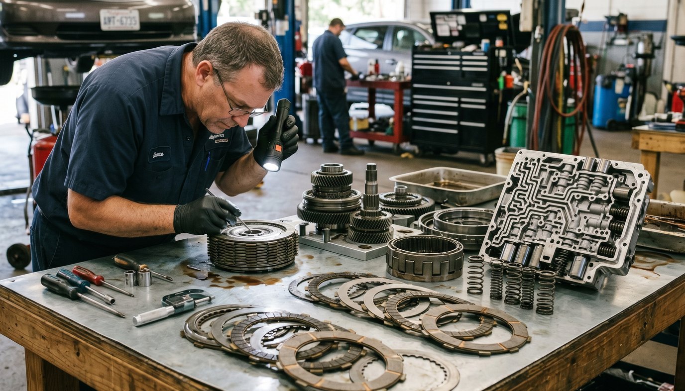 Honda B7TA automatic transmission service inspection for Honda Ridgeline repair planning