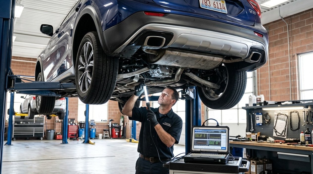 Infiniti Q60 transmission and driveline inspection for Infiniti Q60 transmission repair in Arlington Heights