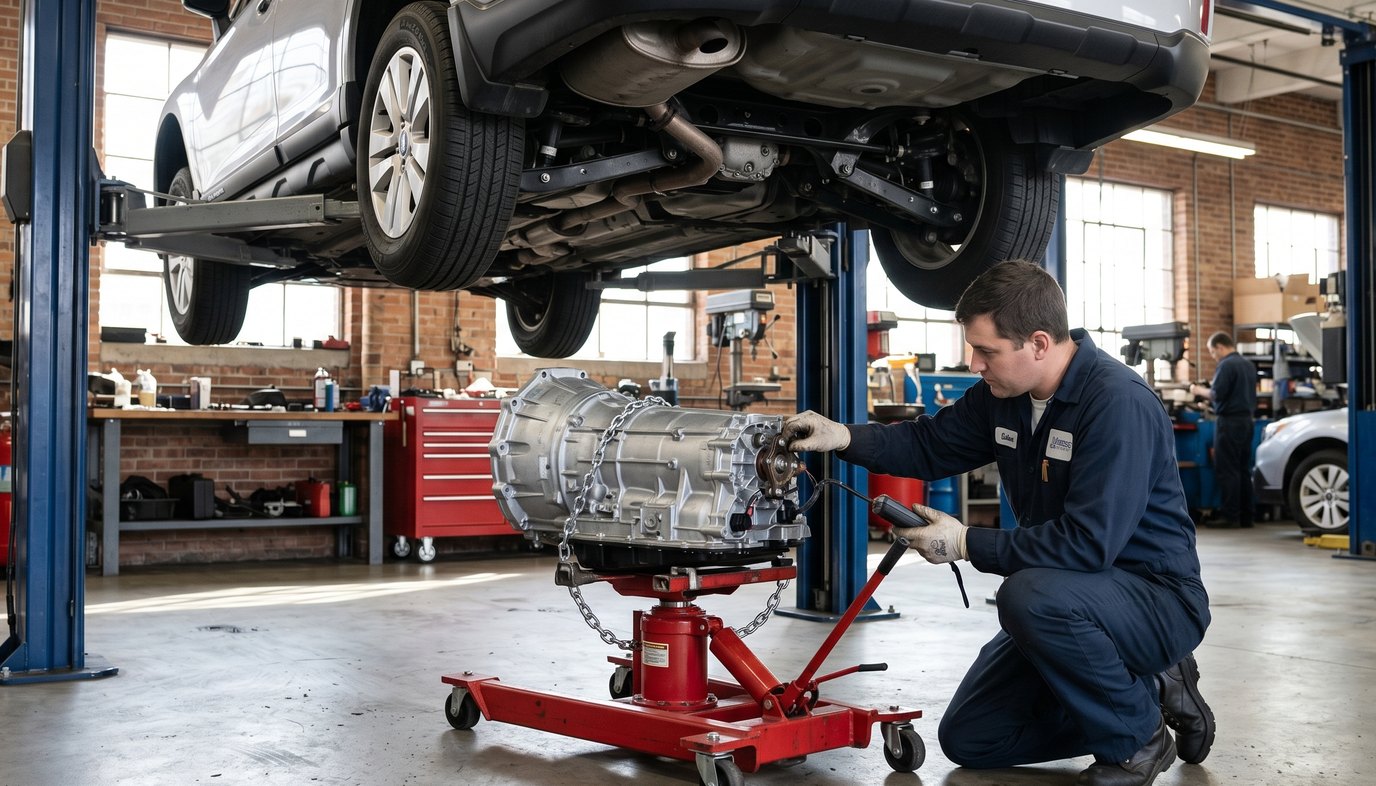 8-speed mechatronic and valve body repair inspection for Jaguar XJ transmission repair in Arlington Heights