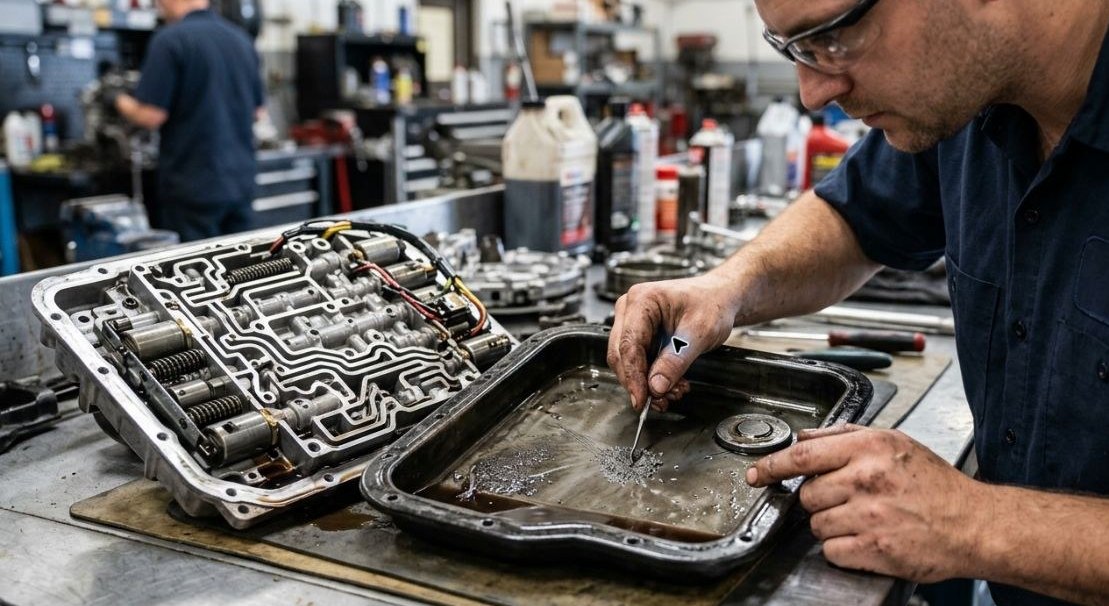 Jeep NAG1 diagnostic scan and pan inspection for Jeep Cherokee symptoms