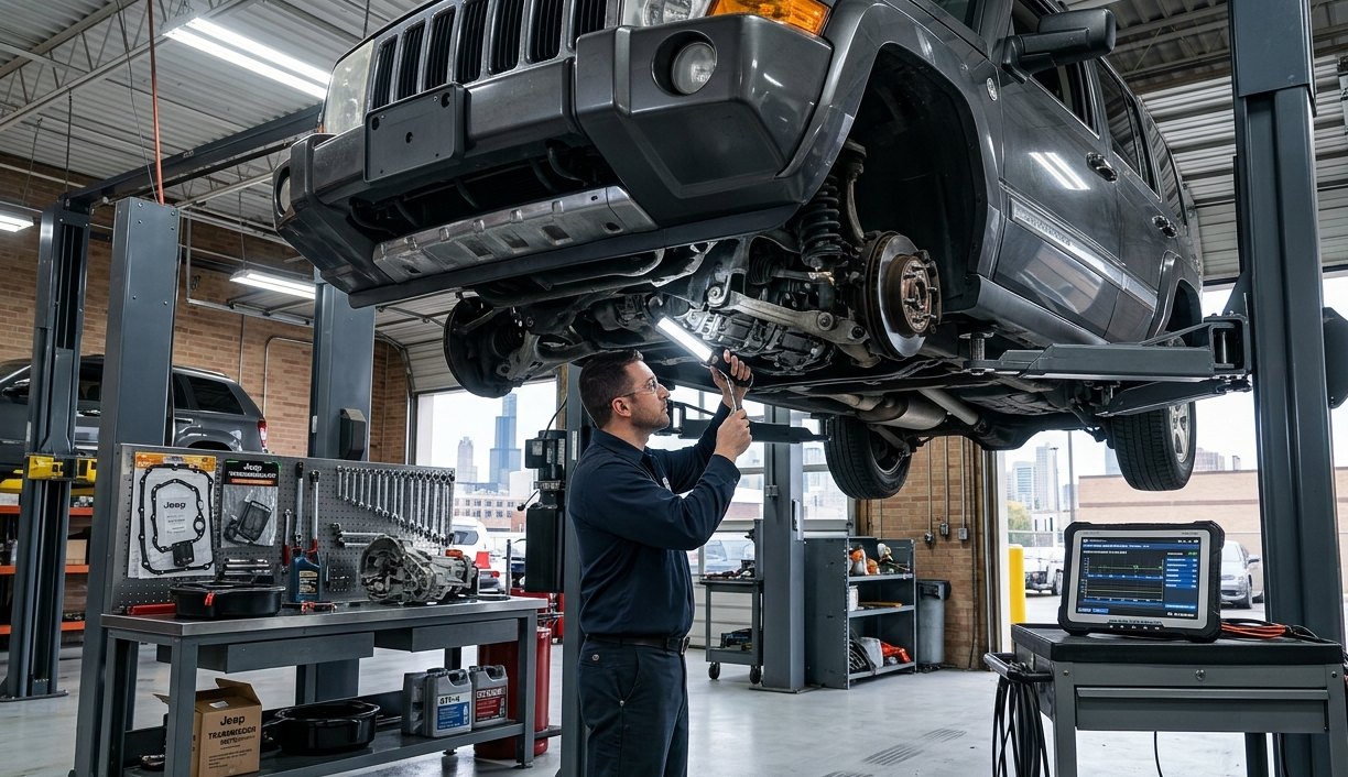Kia Sportage transmission and AWD inspection for Kia Sportage transmission repair in Arlington Heights