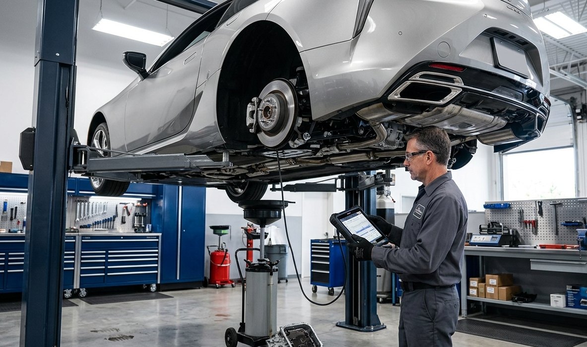 Lexus NX transmission and AWD inspection for Lexus NX transmission repair in Arlington Heights