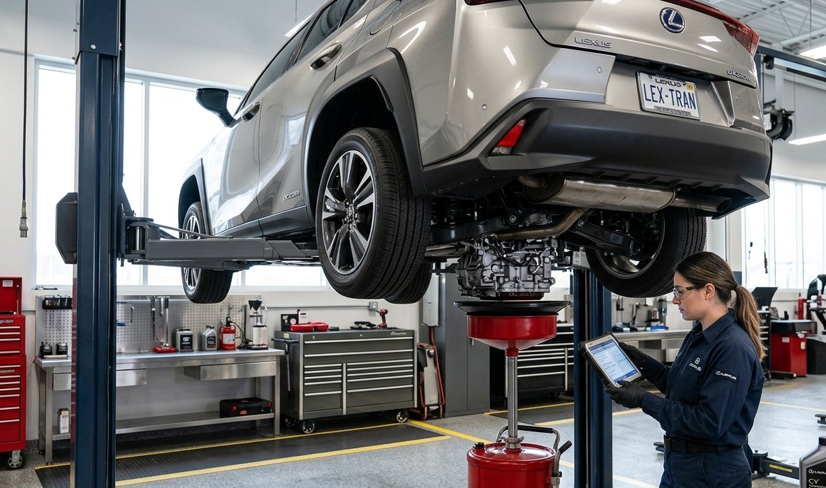 Lexus UX hybrid/CVT transmission inspection for Lexus UX transmission repair in Arlington Heights