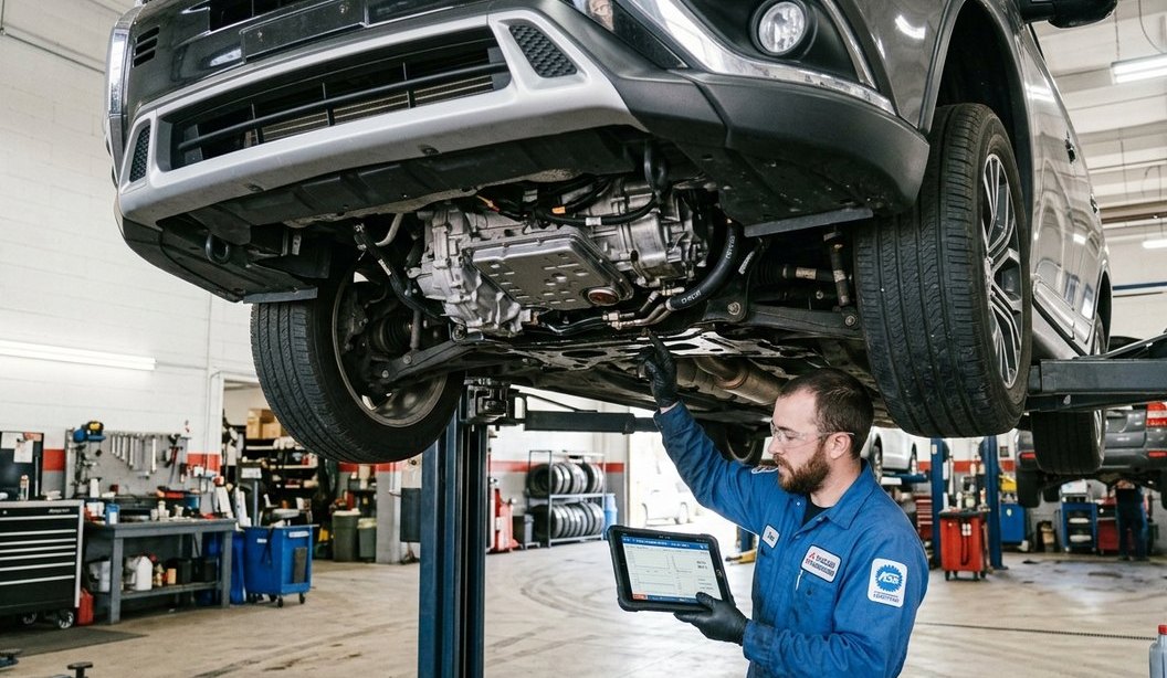 Mitsubishi Outlander CVT and AWD inspection for Mitsubishi Outlander transmission repair in Arlington Heights