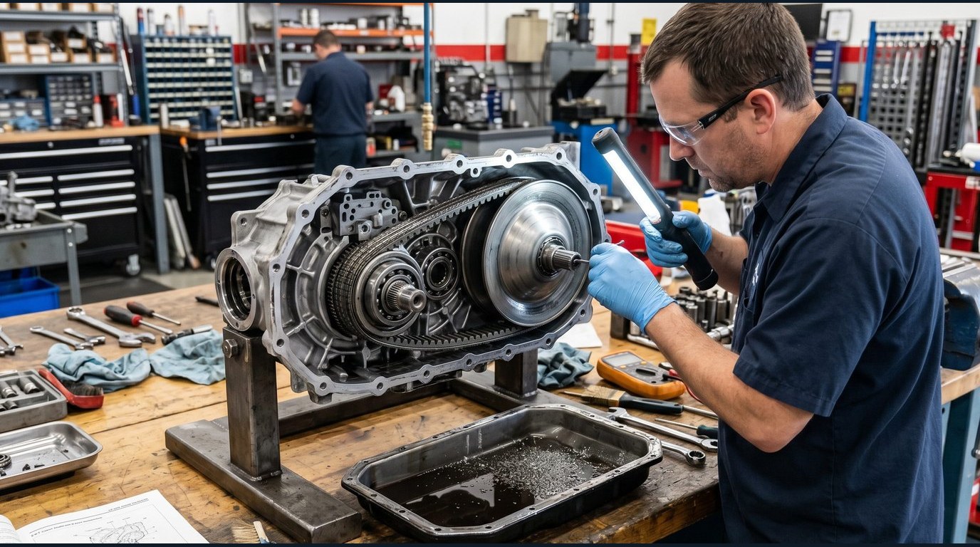 Mitsubishi CVT belt and pulley diagnostic inspection