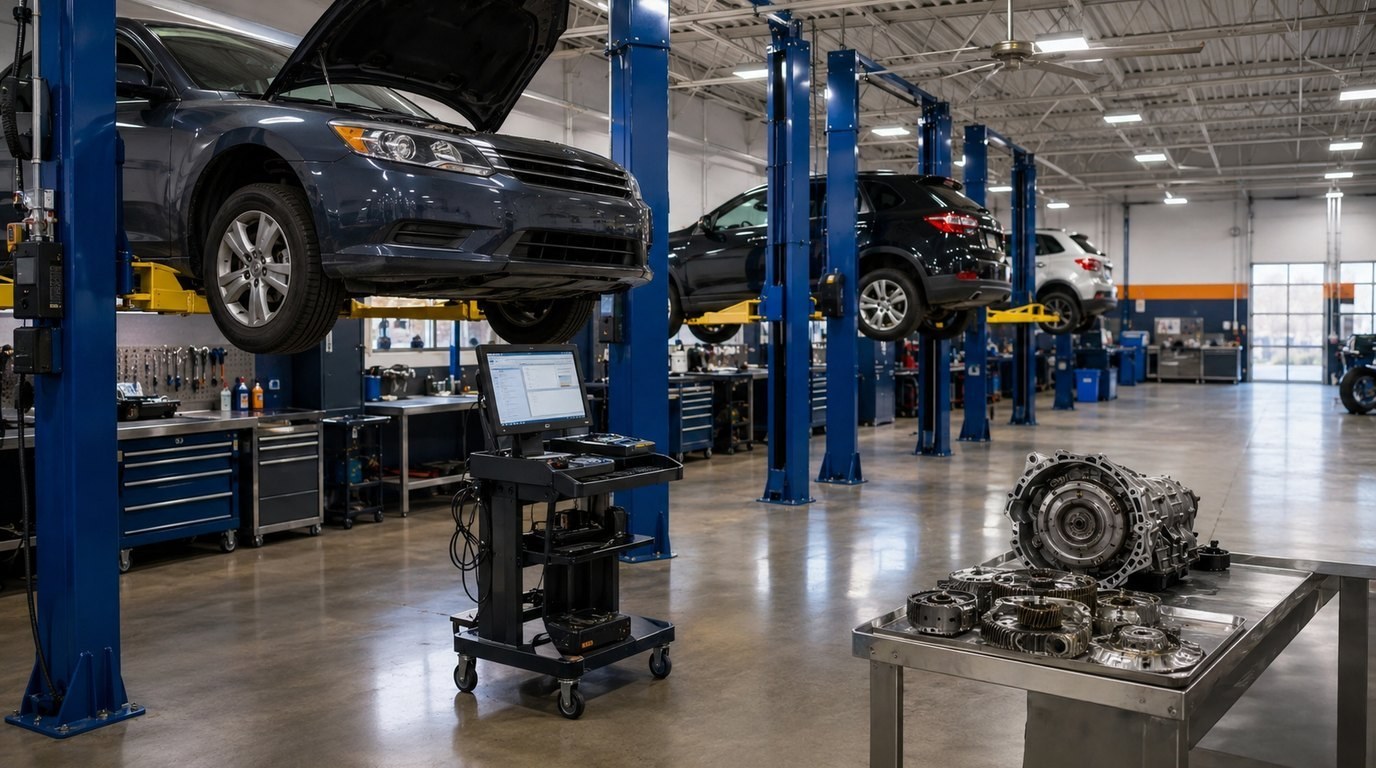 diagnostic bays for automatic and model-specific transmission checks