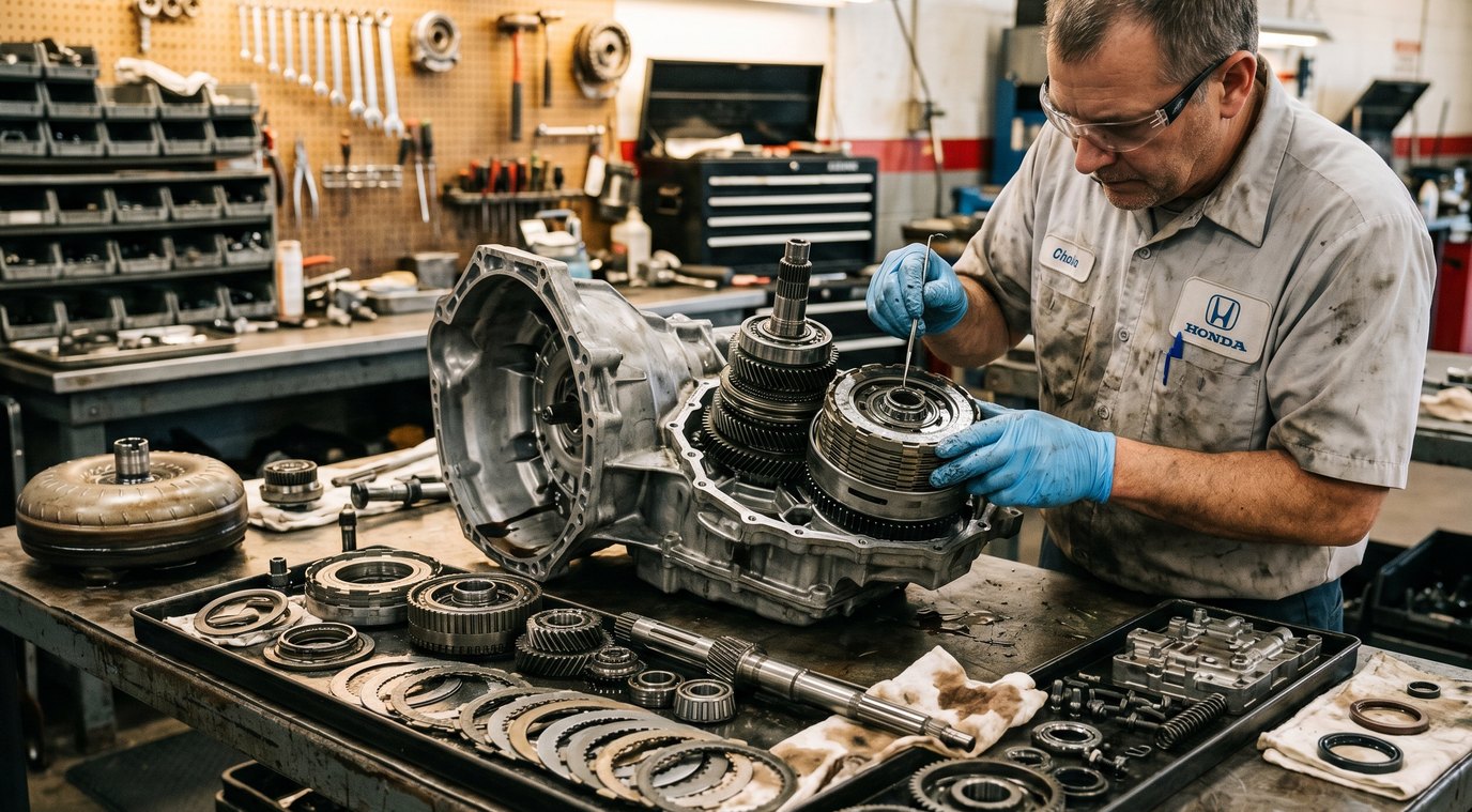 Ram 68RFE heavy-duty transmission rebuild inspection for RAM 2500 transmission repair in Arlington Heights