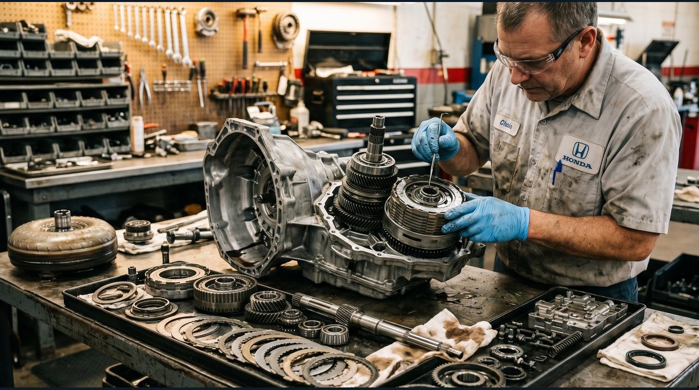 Ram 1500 68RFE transmission repair bench inspection