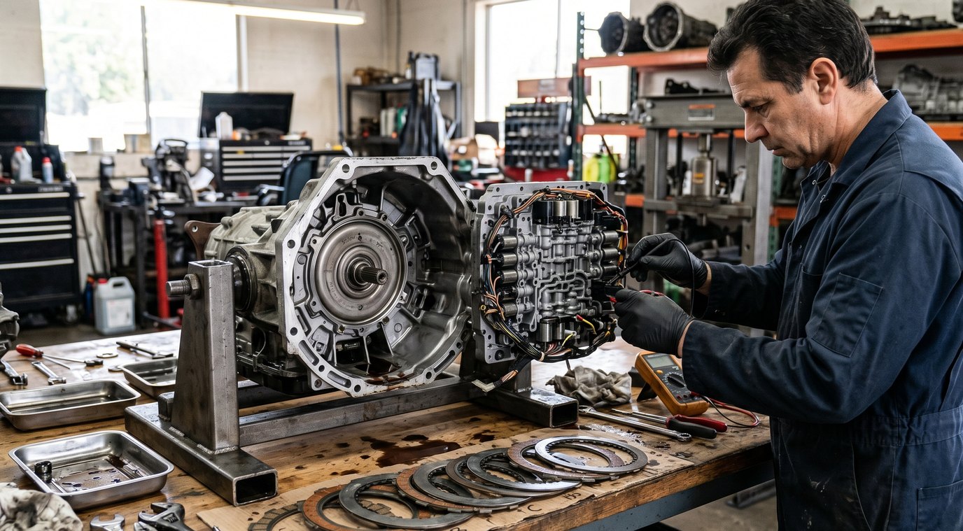 Subaru TR690 CVT chain and pulley inspection for Subaru Outback transmission repair in Arlington Heights