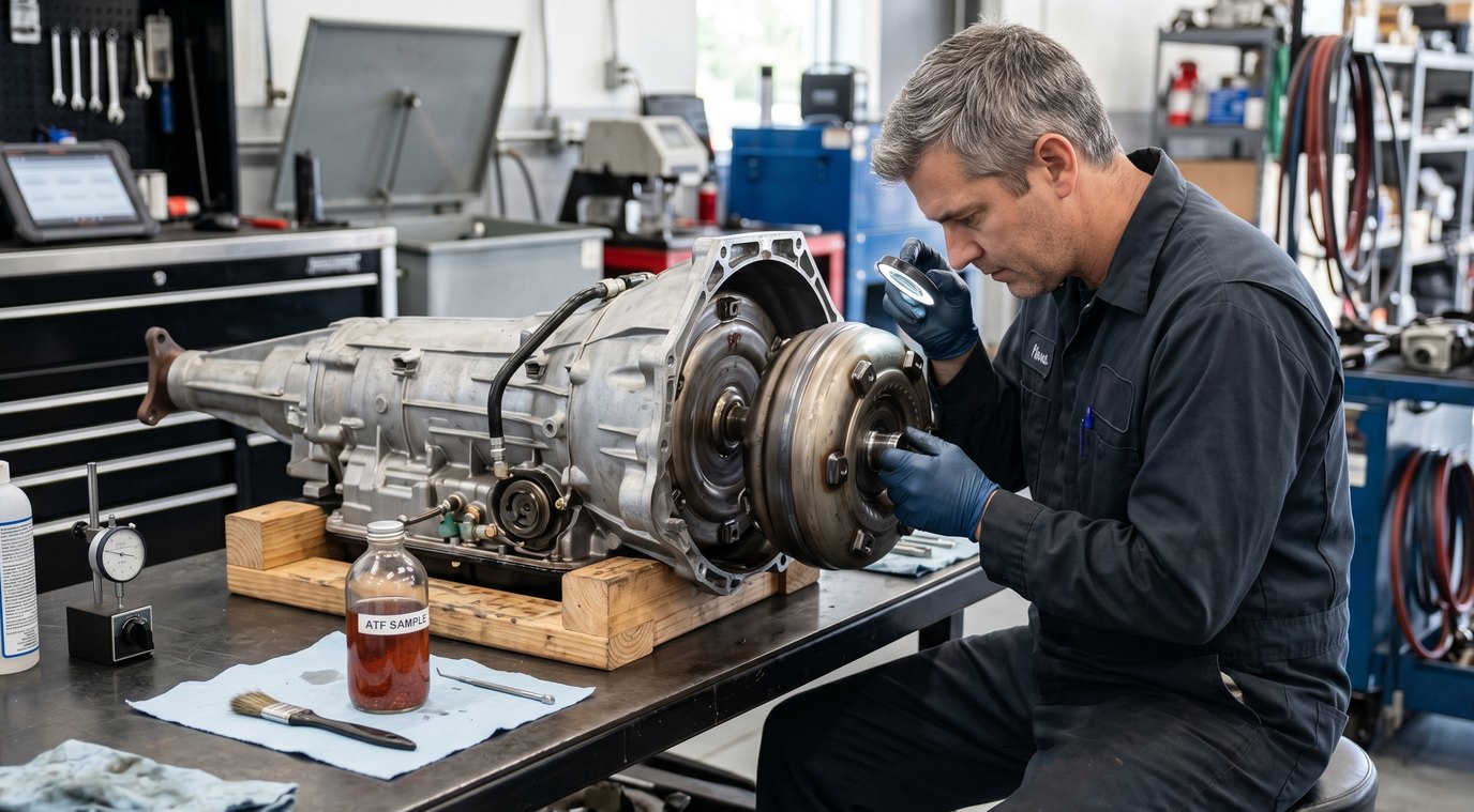 Toyota U760E transmission pan and valve body inspection for Toyota RAV4 repair planning