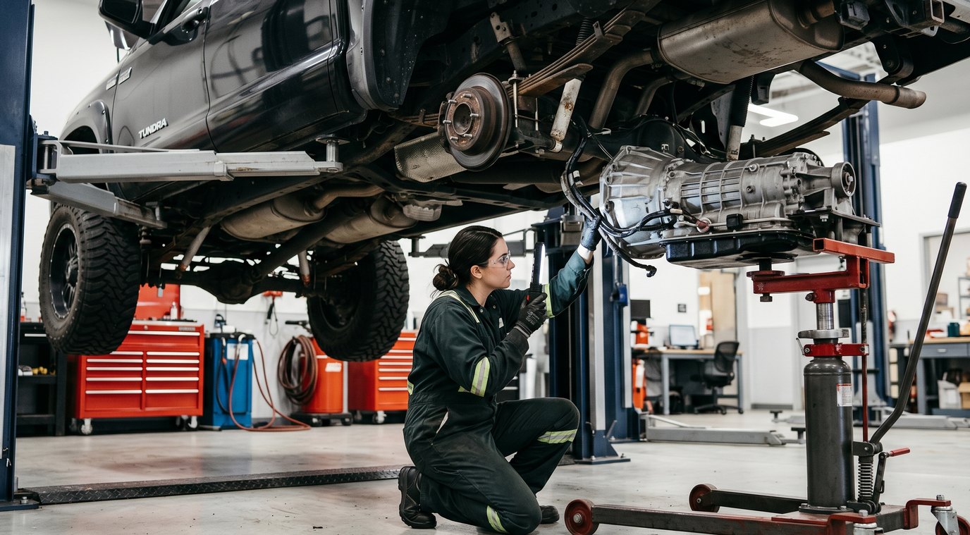 Toyota AB60 truck transmission diagnostic inspection for Toyota Tundra transmission repair in Arlington Heights